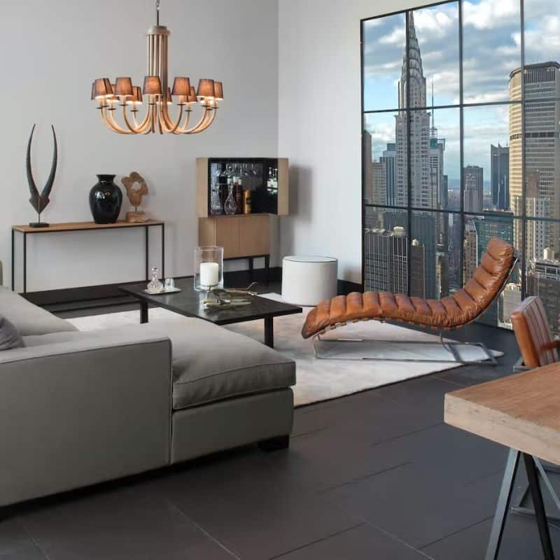 Mason Vintage Leather Lounger - Brown | Living Room | Sofas & Armchairs | The Elms