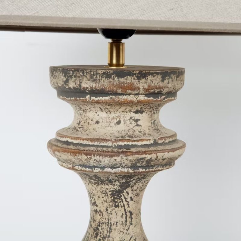 Duke Lamp Base - Wood - 17x54 | Lighting & Lamps | Lamp Bases | The Elms