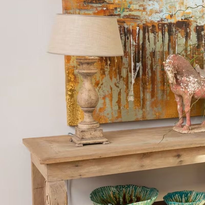 Duke Lamp Base - Wood - 17x54 | Lighting & Lamps | Lamp Bases | The Elms