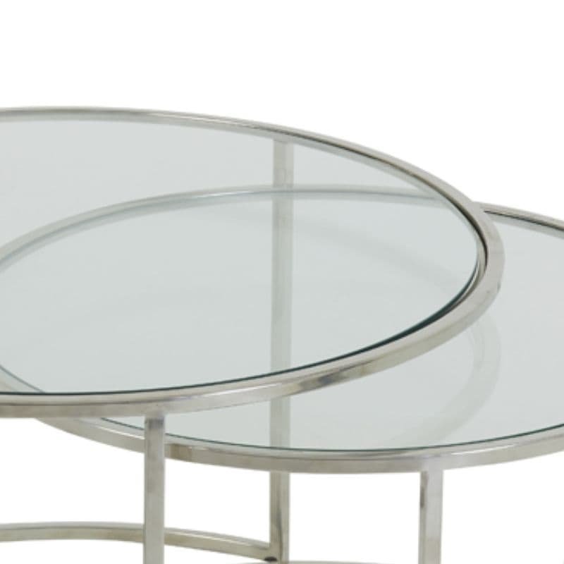 Duarte Coffee table - Nickel - Set of 2 | The Elms