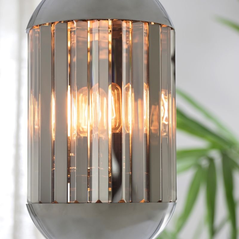 Grayson Hanging Lamp - Chrome & Smoked | Ceiling Lights | Pendant Lamps | The Elms