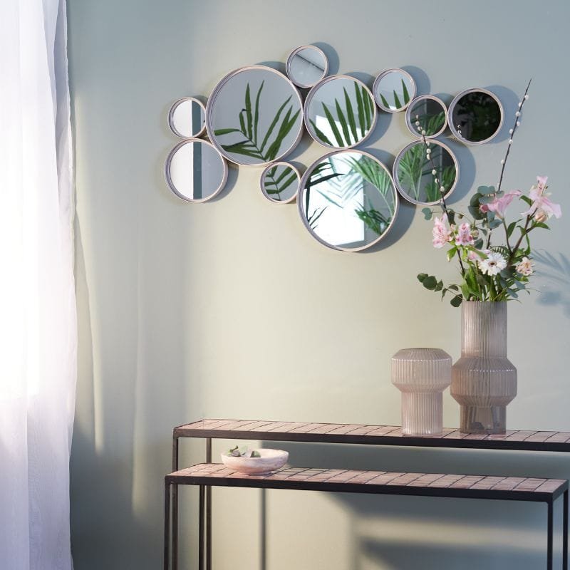Grey Cielo Wall Mirror - 99cm x 57.5cm | Wall Decor | Mirrors | The Elms