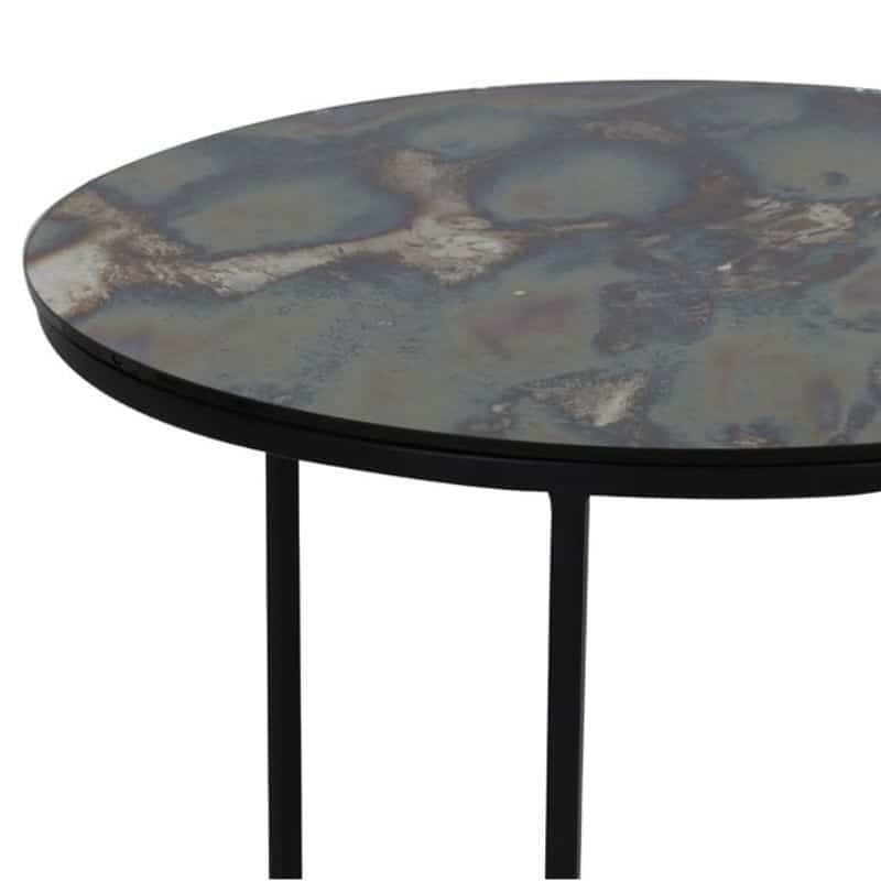 Glass and Black Tabun Side Tables - Set of 2 | Living Room | Side tables | The Elms