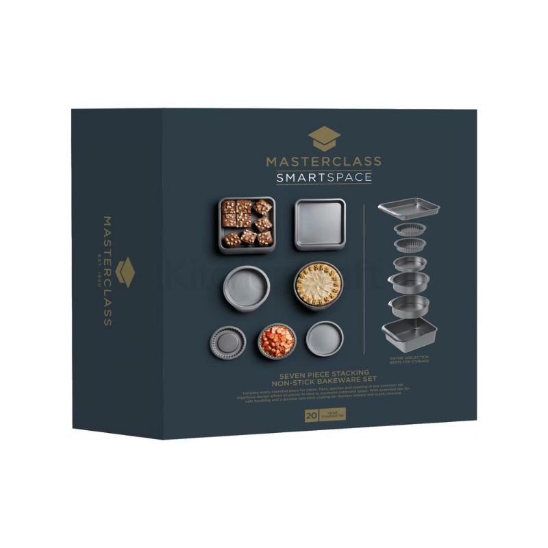 Smart Space Stacking Seven Piece Non-Stick Roasting, Baking & Pastry Set | Cookware | Oven Trays | The Elms