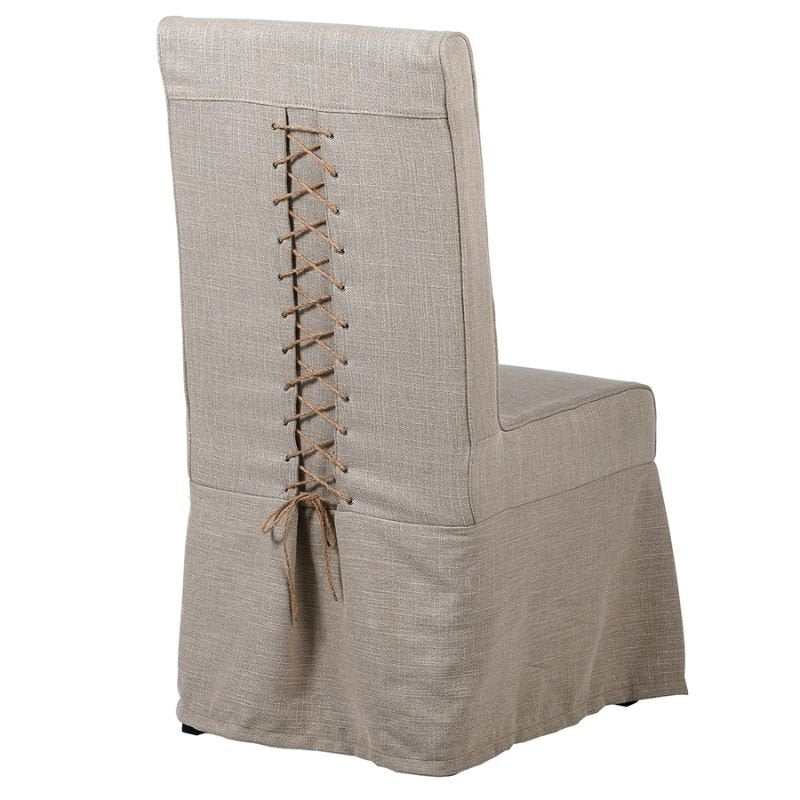 Tie-back Loose Cover Dining Chair - Grey | Dining Room | Dining Chairs | The Elms