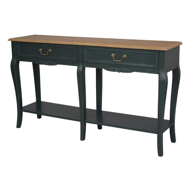 Sienna 2 Drawer Console Table with Shelf - 35cm x 140cm x 80cm | Living Room | Console Tables | The Elms