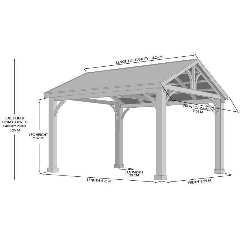 Cedar Gazebo - 4.2m x 3.6m | Outdoor Living | Garden Sets | The Elms