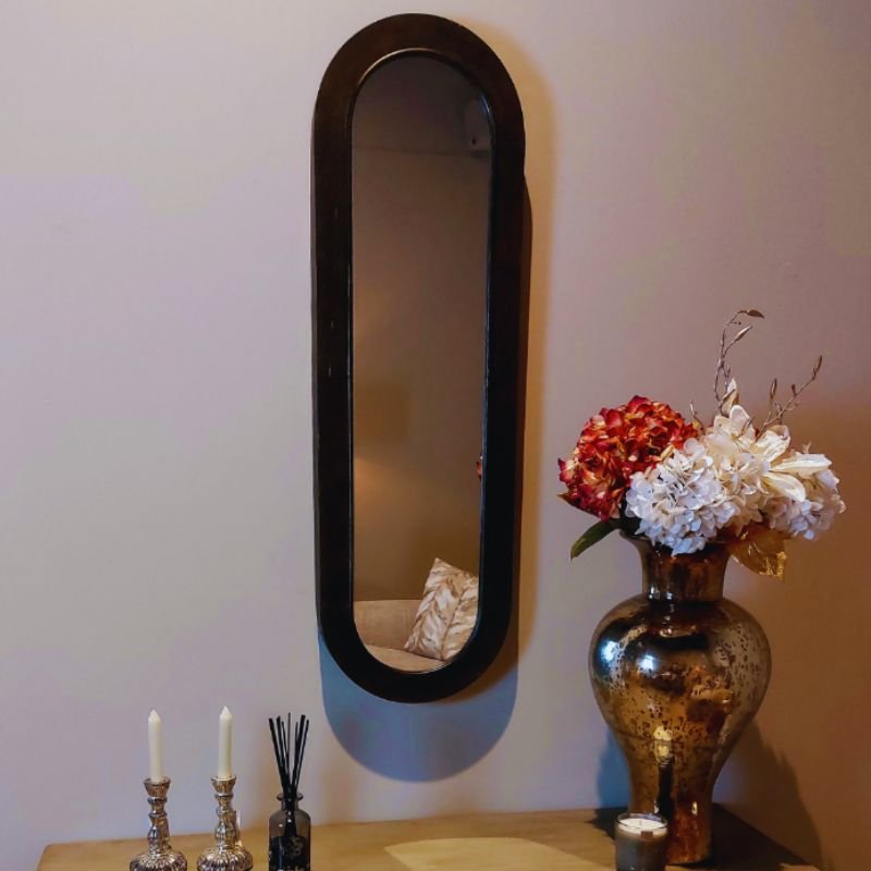 Oval Wall Mirror - 34.5cm x 107cm | Wall Decor | Mirrors | The Elms