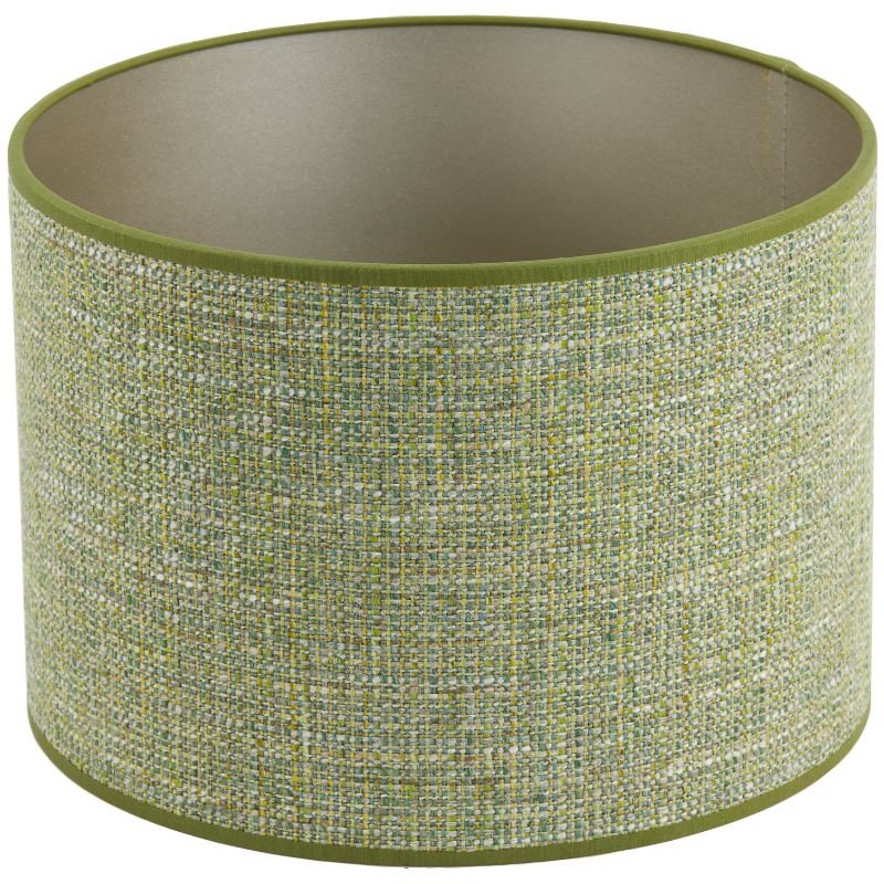 Tweed Green Cylinder Lamp Shade - 30cm | Lighting Accessories | Lamp Shades | The Elms