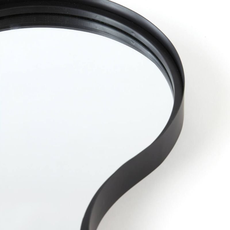 Levu Matte Black Wall Mirror - 39cm x 59.5cm | Wall Decor | Mirrors | The Elms
