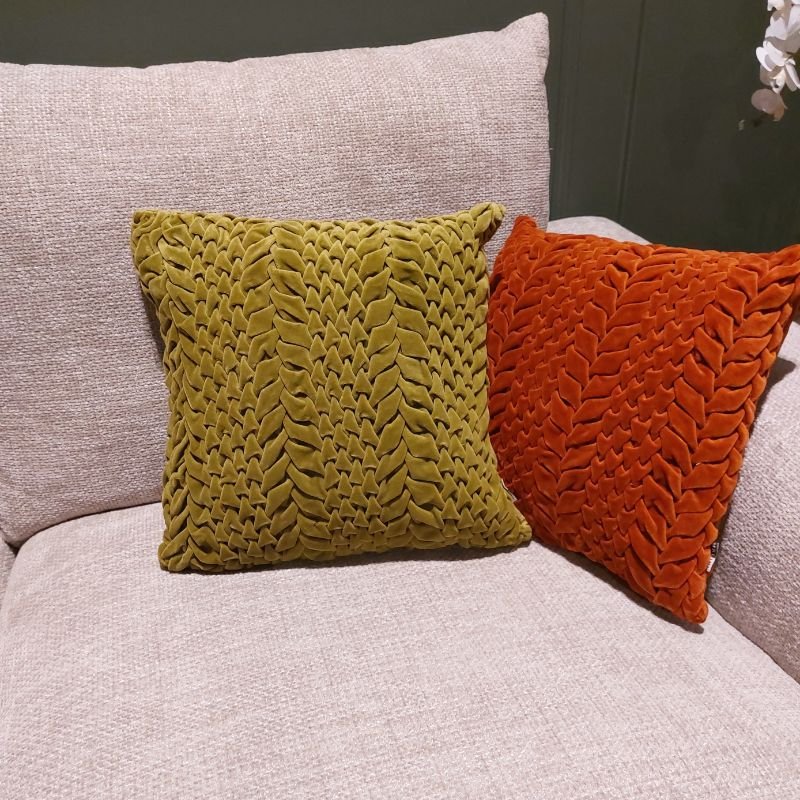 Dunand Olive Cushion - 45cm x 45cm | Soft Furnishings | Cushions | The Elms