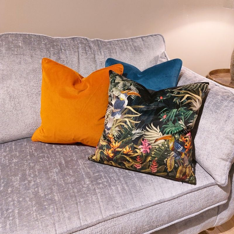 Luxe Orange Cushion - 43cm x 43cm | Soft Furnishings | Cushions | The Elms