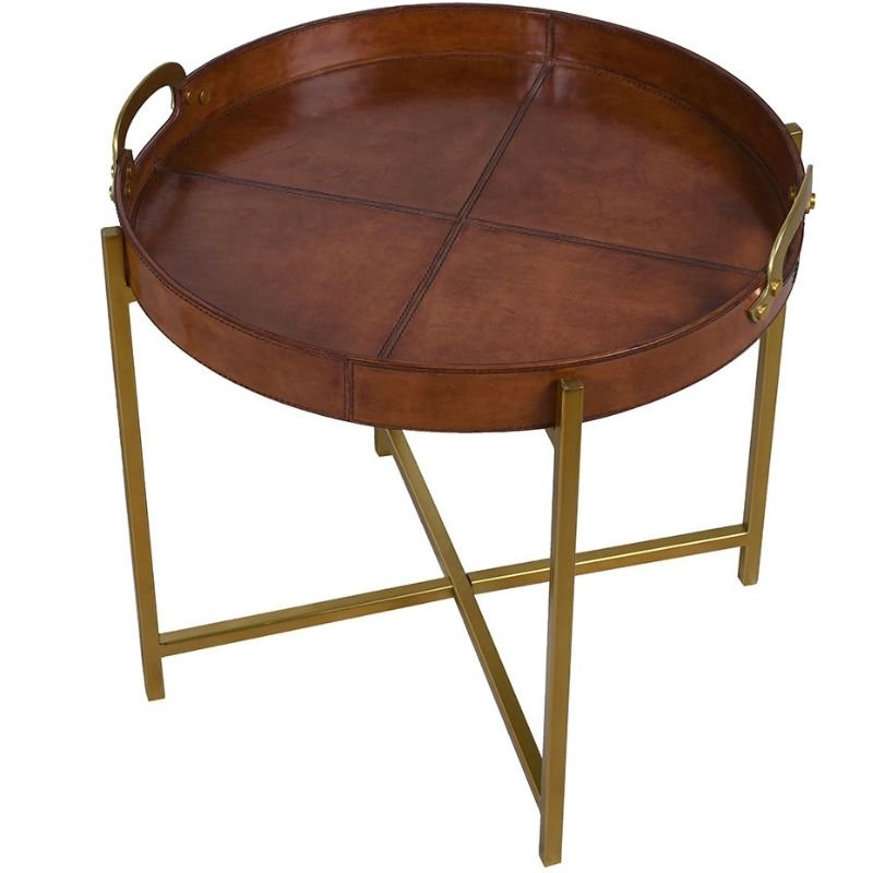 Leather Side Tables - Set of 2 | Living Room | Coffee Tables & Side Tables | The Elms