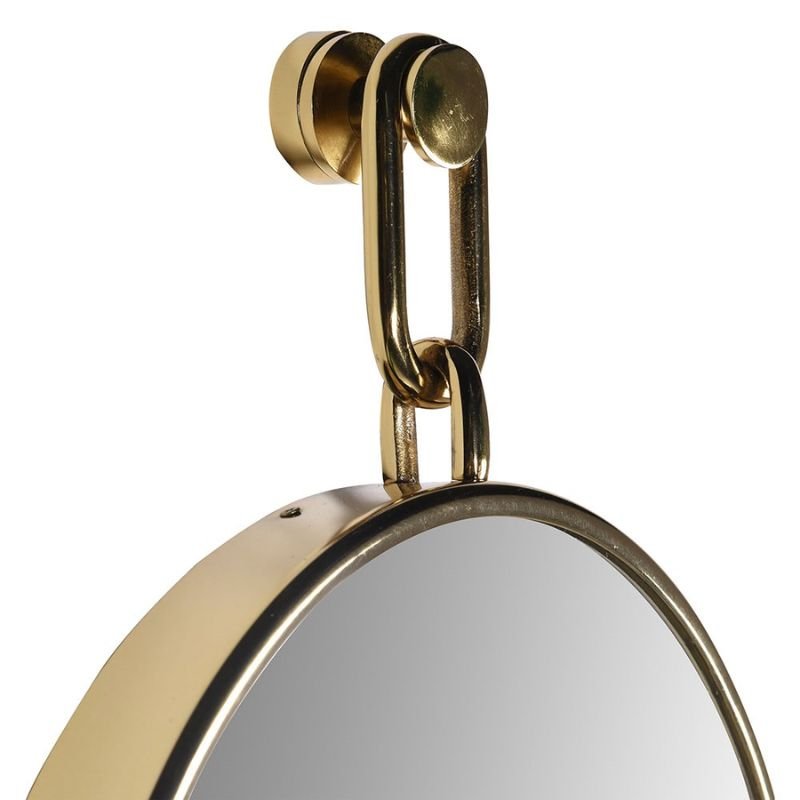 Small Gold Link Wall Mirror - 60.5cm x 81cm | Wall Decor | Mirrors | The Elms
