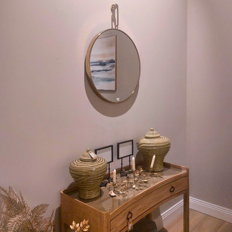 Small Gold Link Wall Mirror - 60.5cm x 81cm | Wall Decor | Mirrors | The Elms