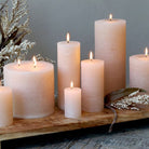 Macon Nude Rustic Unscented Pillar Candle - 15cm | Candles & Diffusers | Candles | The Elms