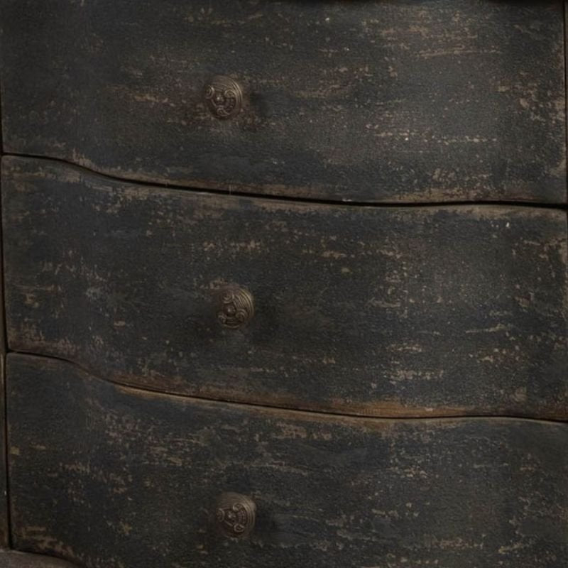 Clovelly Three Drawer Bedside Table - 62.5cm x 72cm | Bedroom | Bedside Tables | The Elms