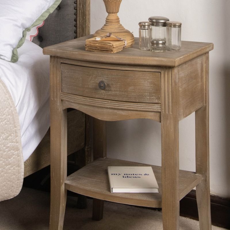 Clovelly One Drawer Bedside Table - 48cm x 70cm | Bedroom | Bedside Tables | The Elms