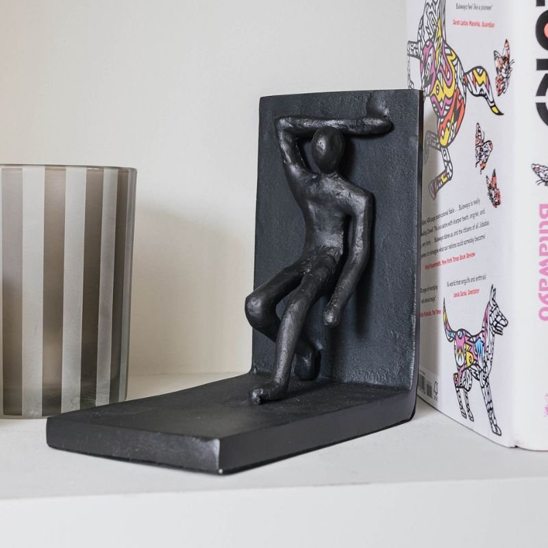 Aluminium Stretching People Bookends - 32cm | Decorative Accessories | Decorative Objects | The Elms