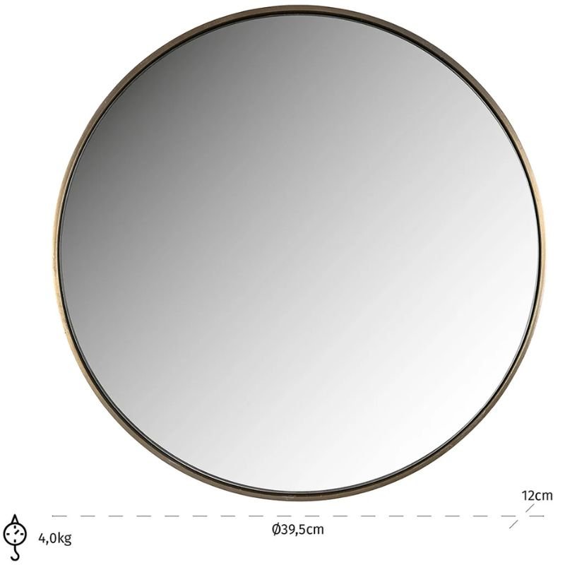Mammom Gold Wall Mirror - 39cm x 39cm | Wall Decor | Mirrors | The Elms