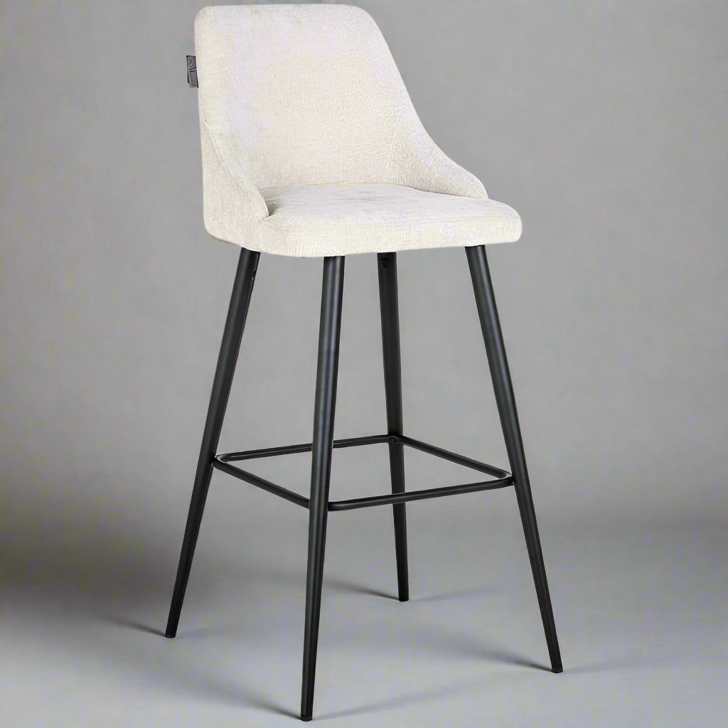 Brooke Cream Unicorn Barstool - 78cm | Dining Room | Bars & Barstools | The Elms