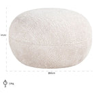 Jace Lovely Cream Pouffe - 41cm | Bedroom | Benches & Pouffes | The Elms