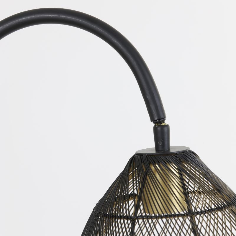 Meya Matte Black Gold Floor Lamp - 172cm | Lamps | Floor Lamps | The Elms