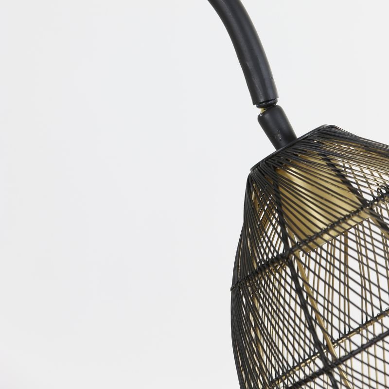 Meya Matte Black Gold Floor Lamp - 172cm | Lamps | Floor Lamps | The Elms