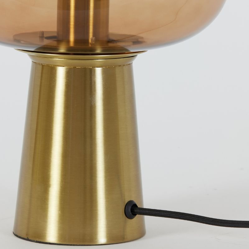 Mayson Bronze Brown Glass Table Lamp - 40cm | Lamps | Table & Desk Lamps | The Elms
