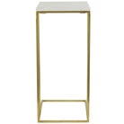 Roshan White Marble Side Table - 41cm x 71cm | Living Room | Coffee Tables & Side Tables | The Elms