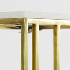 Roshan White Marble Side Table - 41cm x 71cm | Living Room | Coffee Tables & Side Tables | The Elms