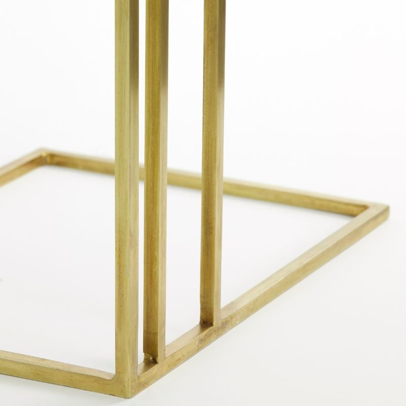 Roshan White Marble Side Table - 41cm x 71cm | Living Room | Coffee Tables & Side Tables | The Elms