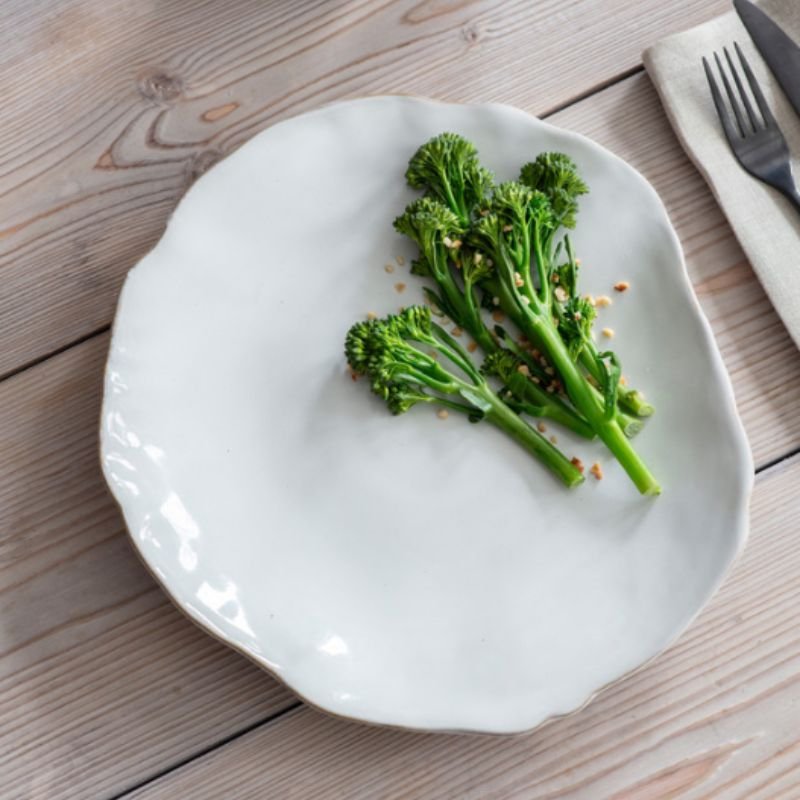 Ithaca White Dinner Plate - Set of 4 | Serveware | Plates & Bowls | The Elms