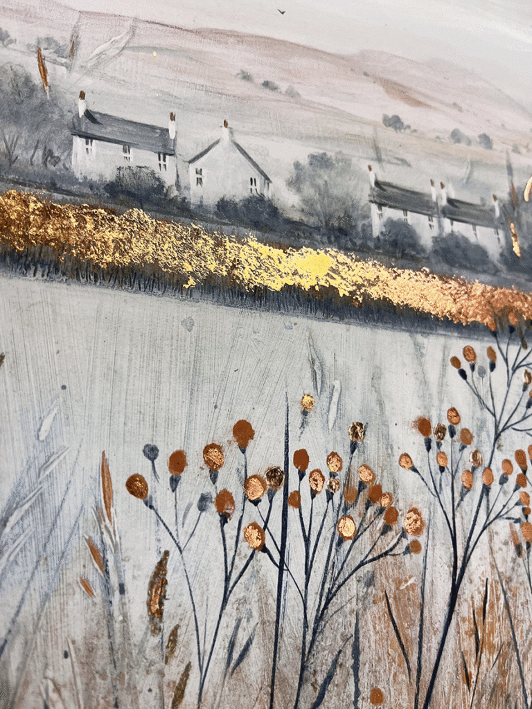 Copper Marshlands Square 2 Wall Art