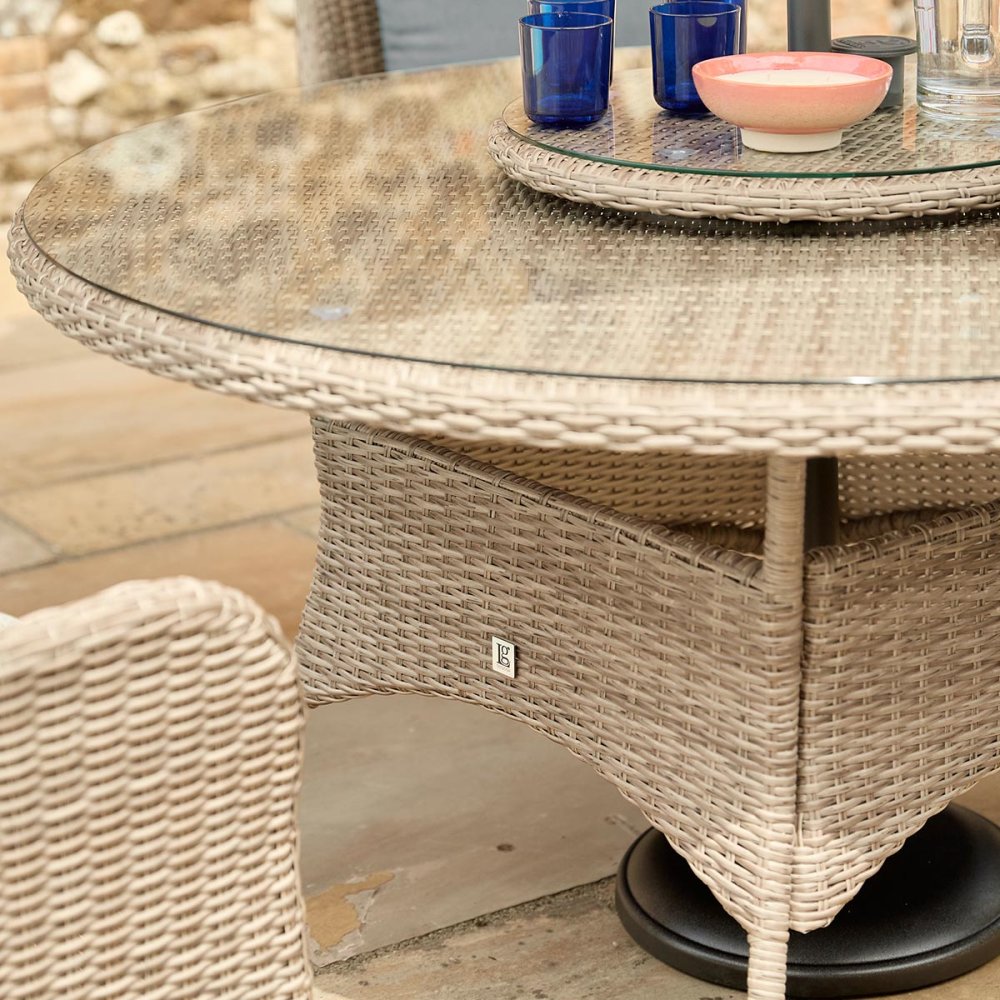 Monaco Stone Large Square Dining Modular with Adjustable Table | Outdoor Living | Garden Sets | The Elms