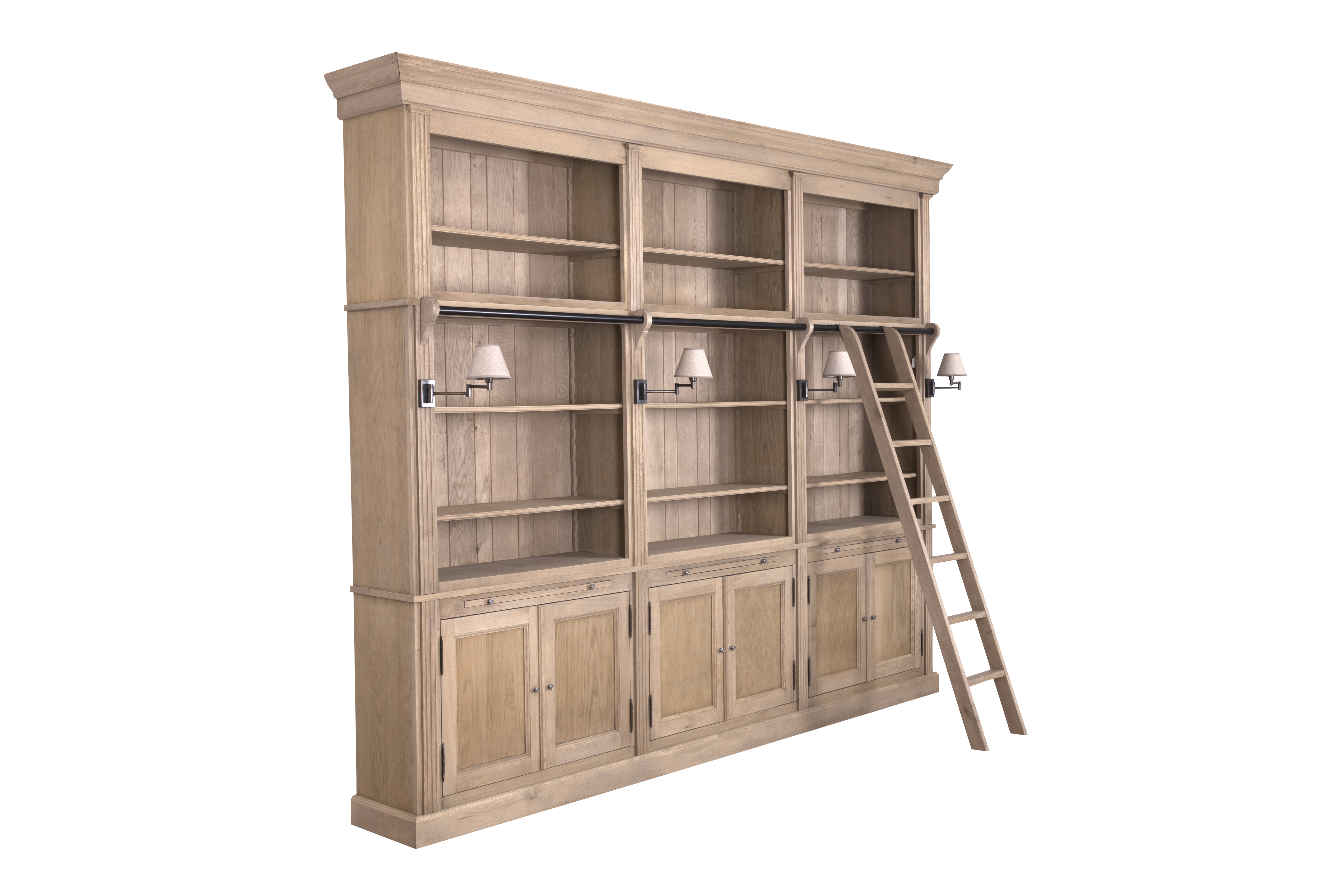 Flamant Balmore Bookcase - 3 Parts with ladder