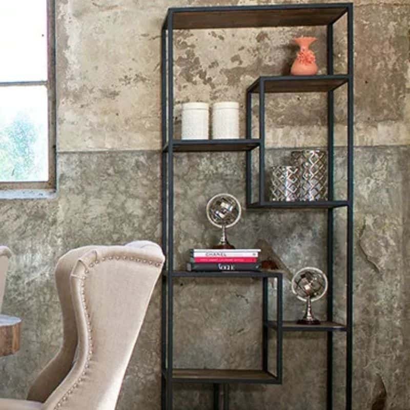 Herringbone Shelving Unit - 80cm x 210cm | Office | Display Shelves | The Elms