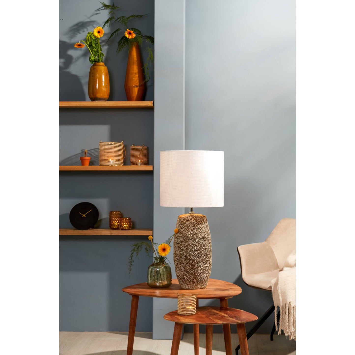 Kyara Lamp Base Grey-Brown