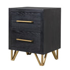 2 Drawer Bedside Table - Black | Bedroom | Bedside Tables | The Elms