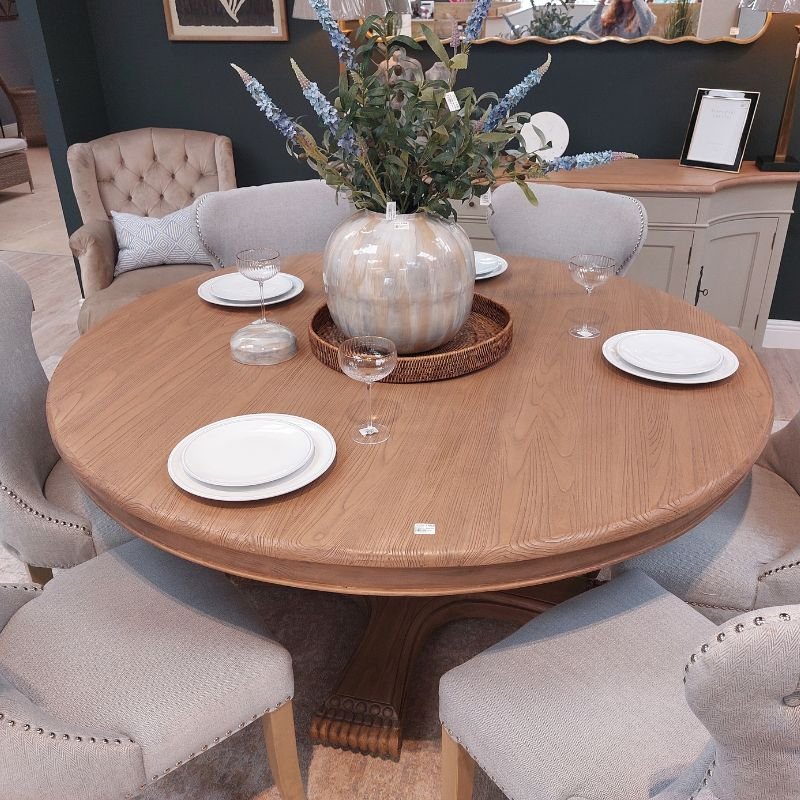 160cm Sofia Round Dining Table – All Rustic Brown | Dining Room | Dining Tables |The Elms