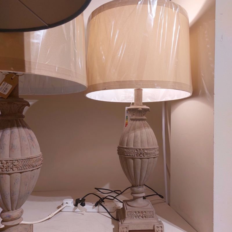 Ornate Table Lamp with Linen Shade | Table & Desk Lamps | Table Lamps | The Elms