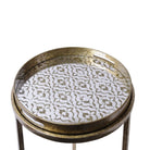 Vienna Antique Gold Diamond Set of 2 tables | Living Room | Coffee Tables & Side Tables | The Elms