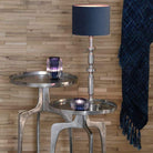 Velours Cylinder Lamp Shade - Dusty Blue - 20cm | Lighting Accessories | Lamp Shades | The Elms