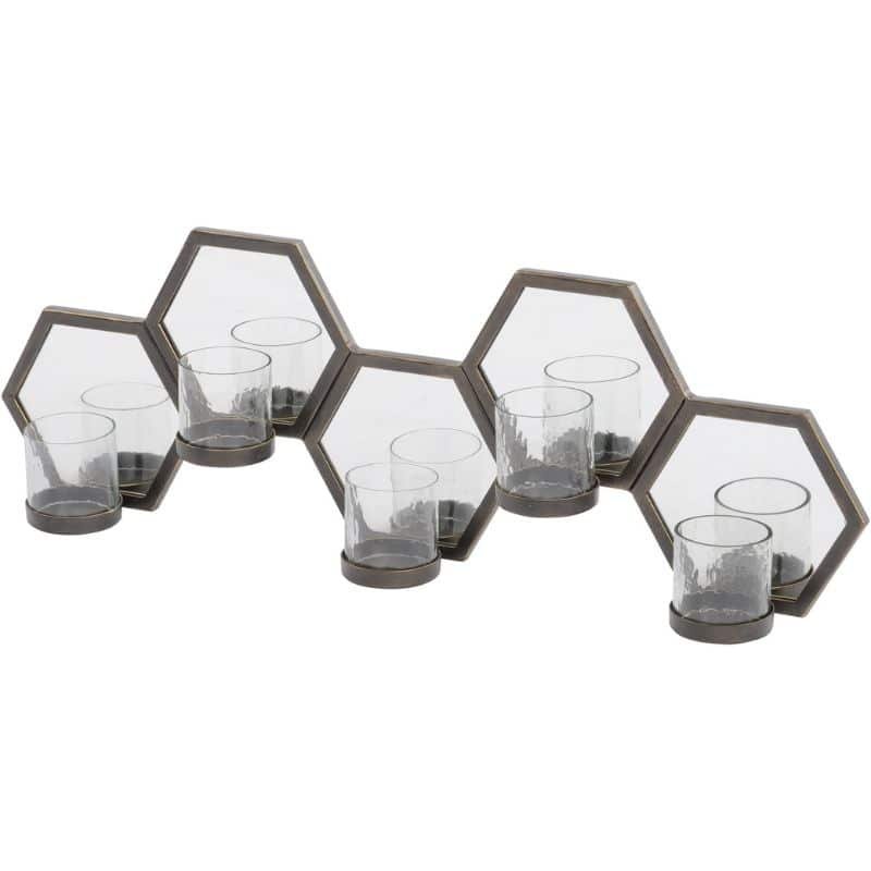 Hexagonal Sconce Wall Mirror | Wall Decor | Mirrors | The Elms