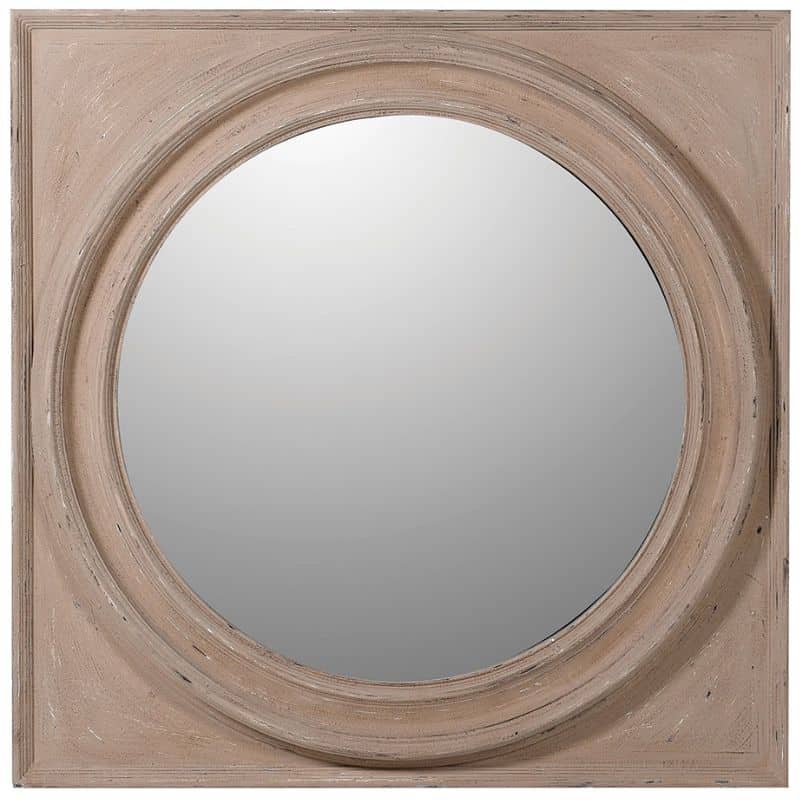 Round Mirror Square Frame - 100cm x 100cm | Decorative Accessories | Mirrors | The Elms