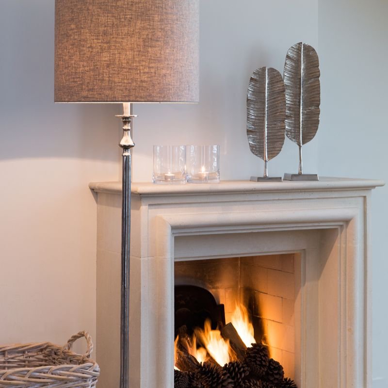 Cebu Floor Lamp - Raw Nickel - 26x132.5cm | Lamps | Floor Lamps | The Elms