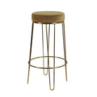 Alice Velvet Barstool - Caramel and Gold | Dining Room | Barstools | The Elms