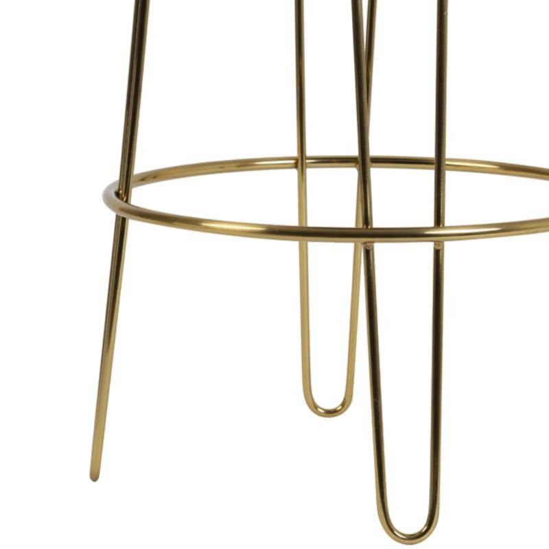 Alice Velvet Barstool - Caramel and Gold | Dining Room | Barstools | The Elms