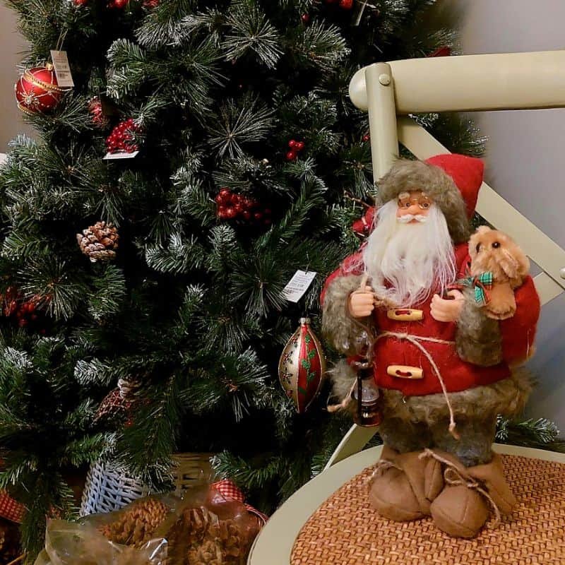 Plush Santa with Teddy | Christmas | Christmas Decorative Accessories | The Elms