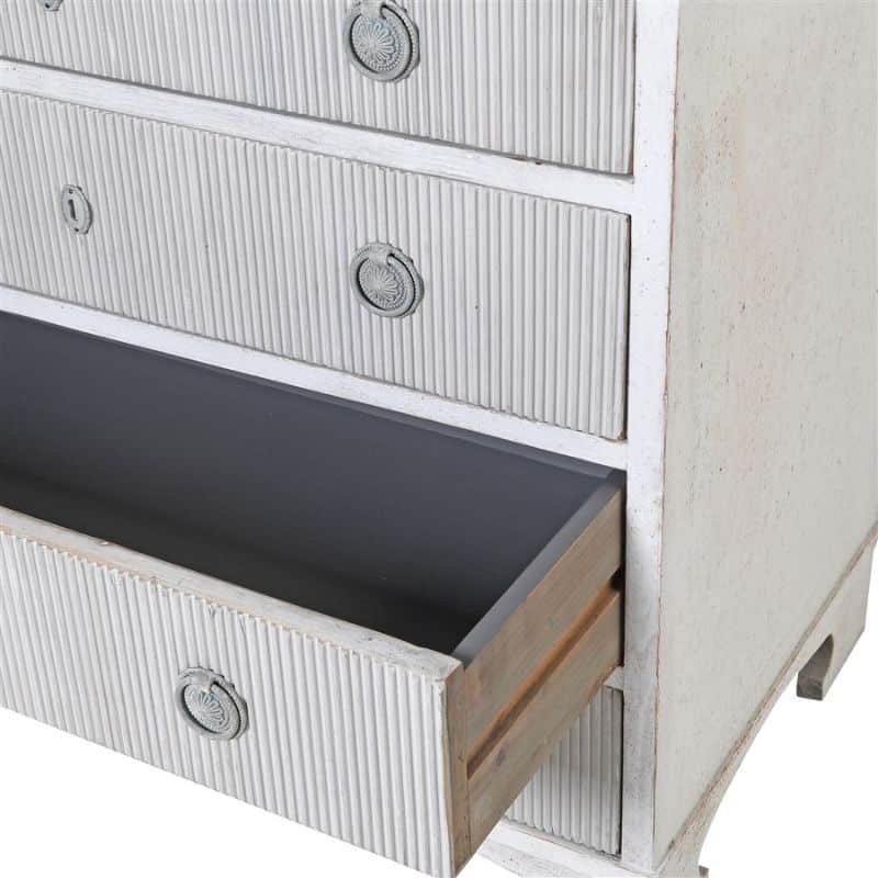 Swedish King 4 Drawer Chest - 90cm x 50cm x 83cm | Bedroom | Bedside Tables & Dressers | The Elms